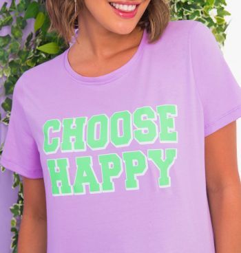Camiseta Estampa Choose Happy