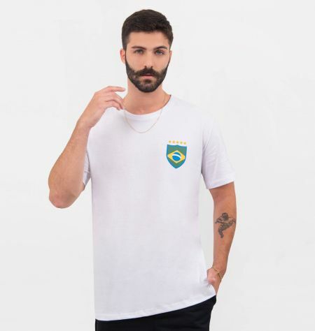 Camiseta Estampa Brasão Do Brasil