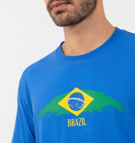 Camiseta Masculina Bandeira Do Brazil