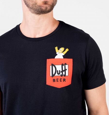 Camiseta Simpsons Com Bolso Duff Beer