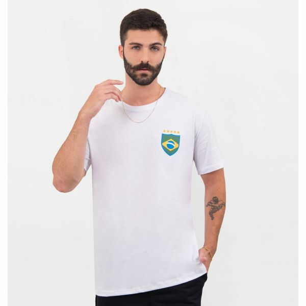 Camiseta Estampa Brasão Do Brasil