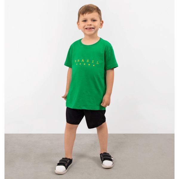 Camiseta Infantil Estampa Brasil